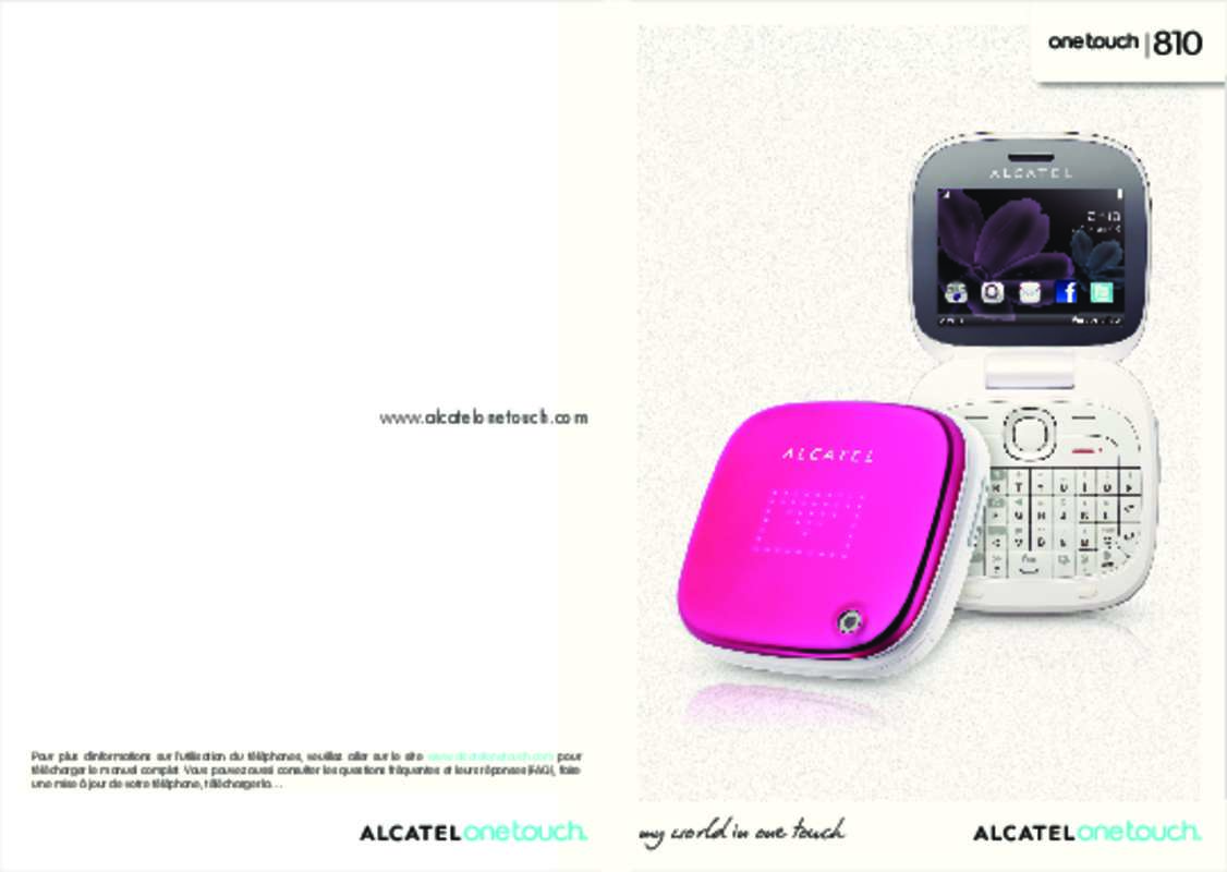 Guide utilisation ALCATEL ONE TOUCH 810/810D  de la marque ALCATEL