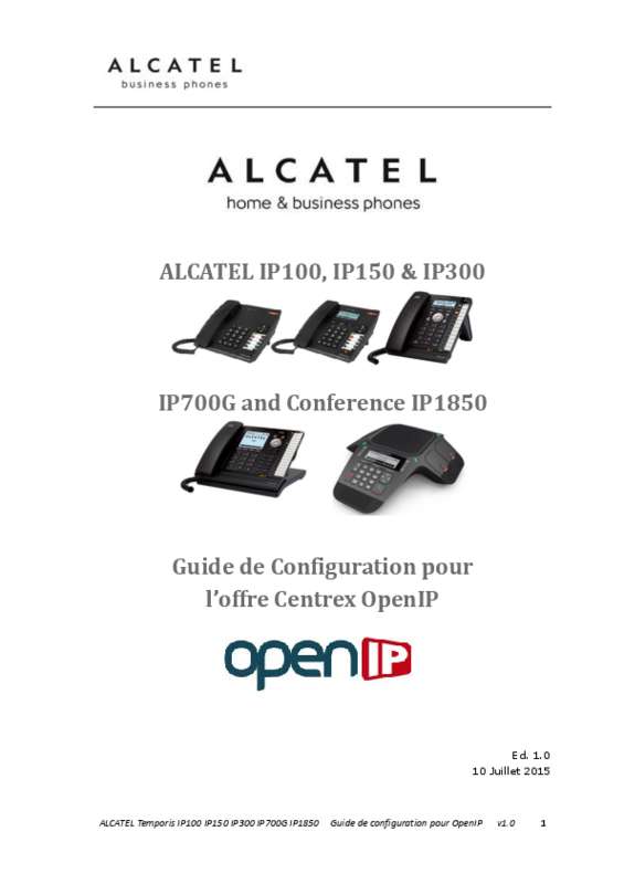 Guide utilisation ALCATEL CONFERENCE IP1850  de la marque ALCATEL
