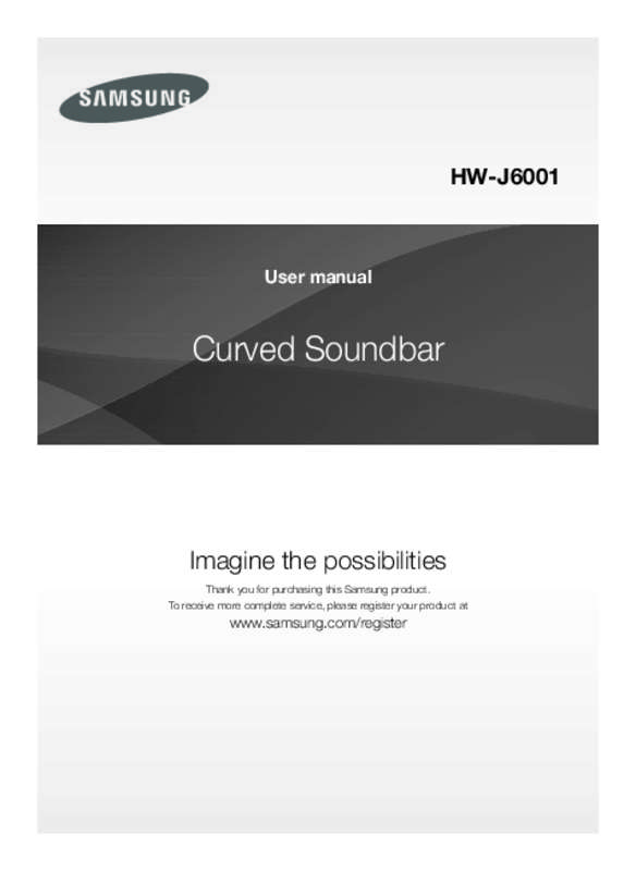 Guide utilisation SAMSUNG HW-J6001  de la marque SAMSUNG