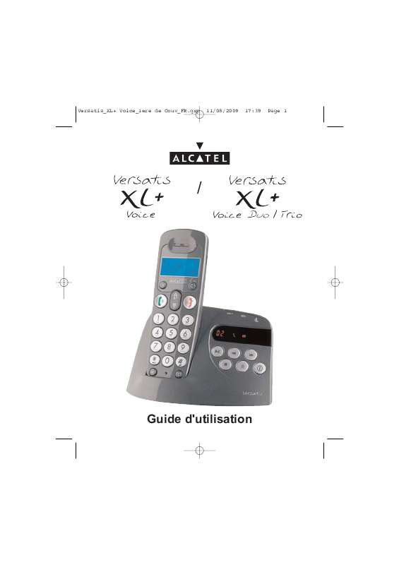 Guide utilisation ALCATEL VERSATIS XL PLUS VOICE TRIO  de la marque ALCATEL