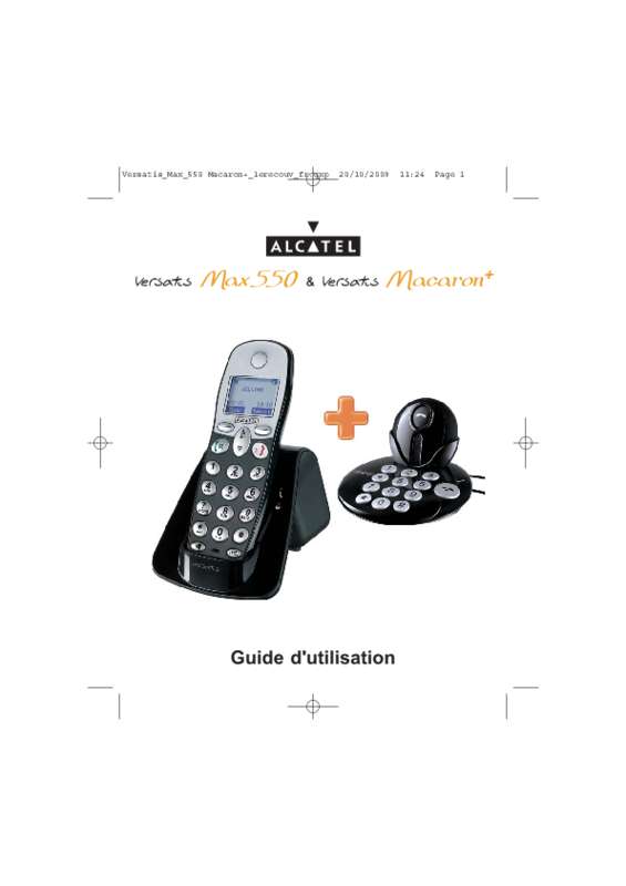 Guide utilisation ALCATEL VERSATIS MAX550 MACARON  de la marque ALCATEL