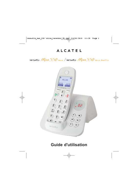 Guide utilisation ALCATEL VERSATIS MAX550 VOICE  de la marque ALCATEL