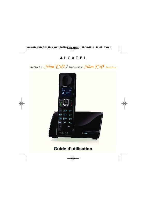 Guide utilisation ALCATEL VERSATIS SLIM750  de la marque ALCATEL