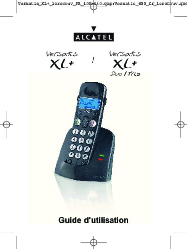 Guide utilisation ALCATEL VERSATIS XL  de la marque ALCATEL