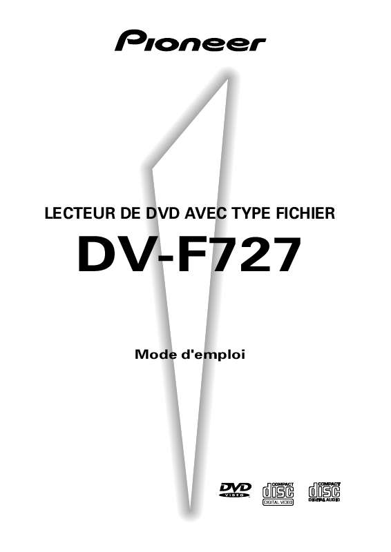 Guide utilisation PIONEER DV-F727  de la marque PIONEER