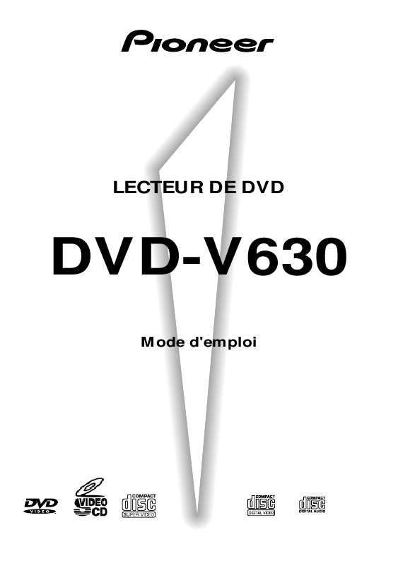 Guide utilisation PIONEER DVD-V630  de la marque PIONEER
