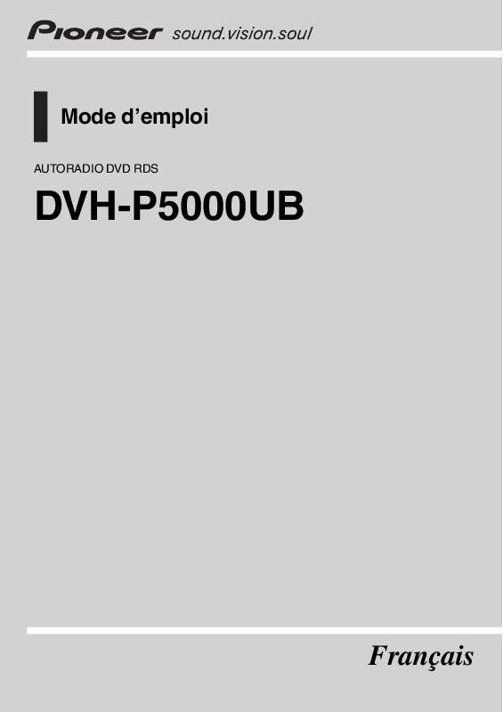Guide utilisation PIONEER DVH-P5000UB  de la marque PIONEER
