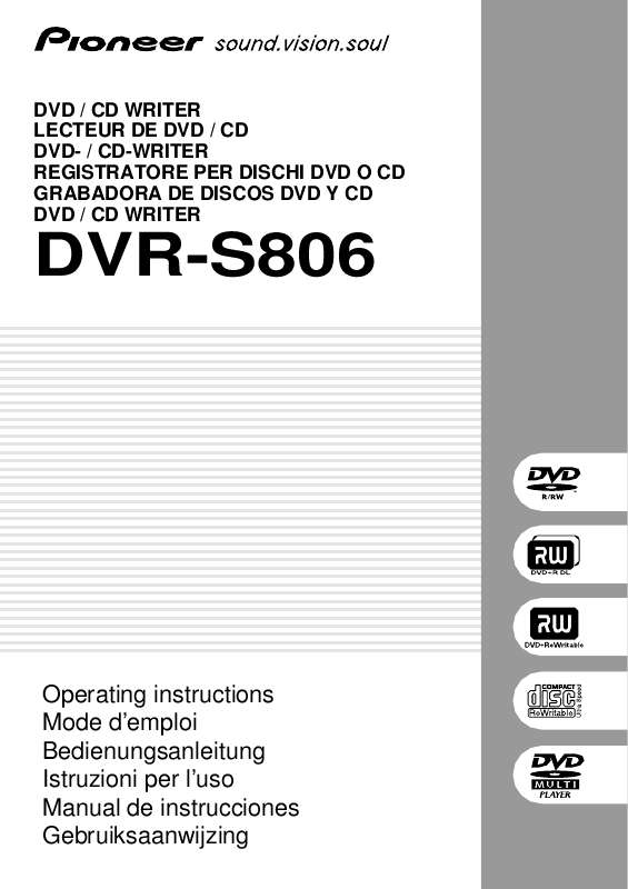 Guide utilisation PIONEER DVR-S806  de la marque PIONEER