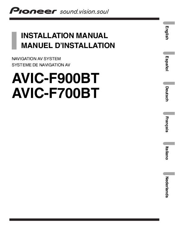 Guide utilisation PIONEER AVIC-F900BT  de la marque PIONEER