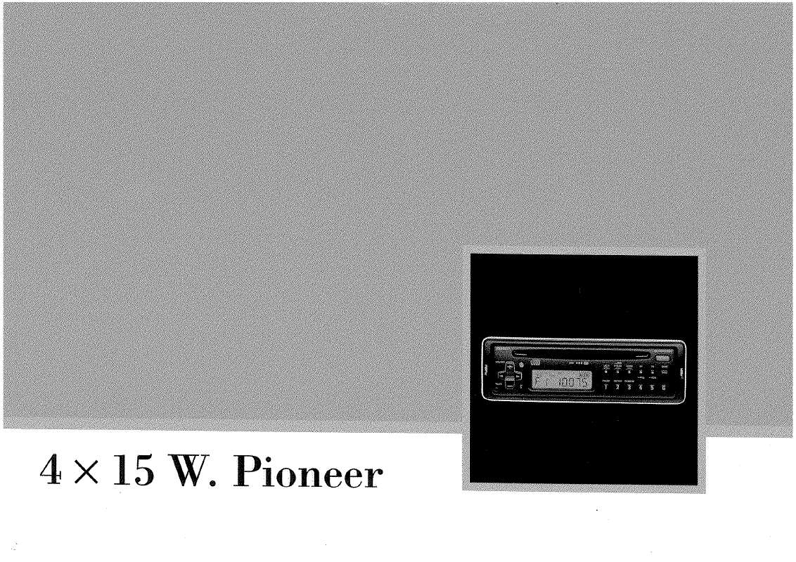 Guide utilisation PIONEER DEH-915RDS  de la marque PIONEER