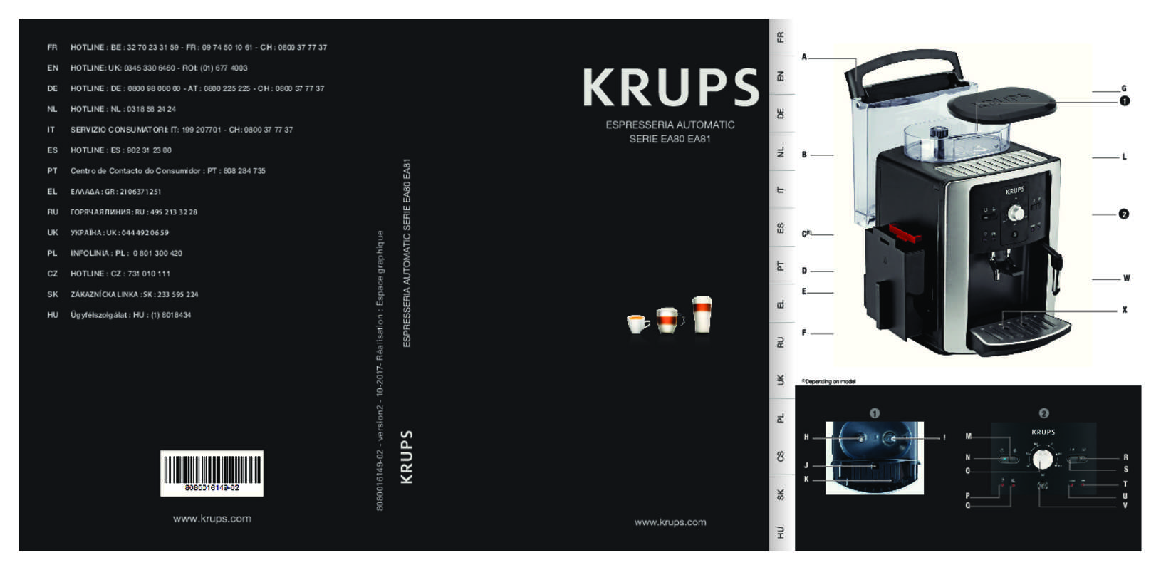 Guide utilisation KRUPS EA8100 de la marque KRUPS