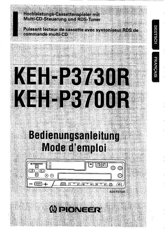 Guide utilisation PIONEER KEH-P3700R  de la marque PIONEER