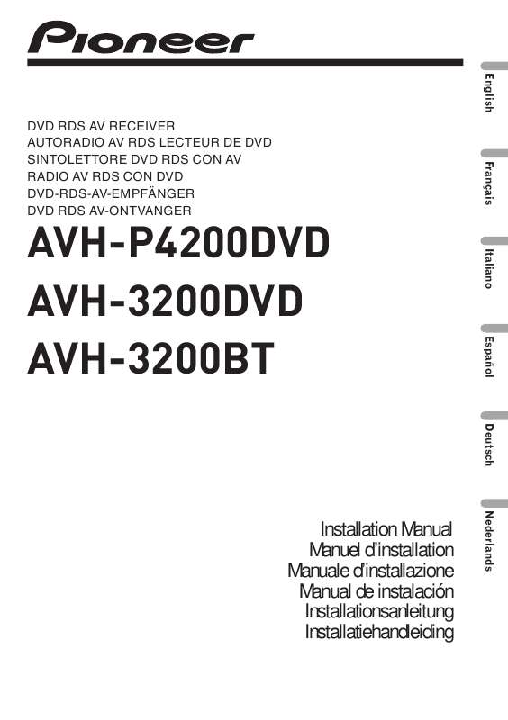 Guide utilisation PIONEER AVH-4200DVD  de la marque PIONEER
