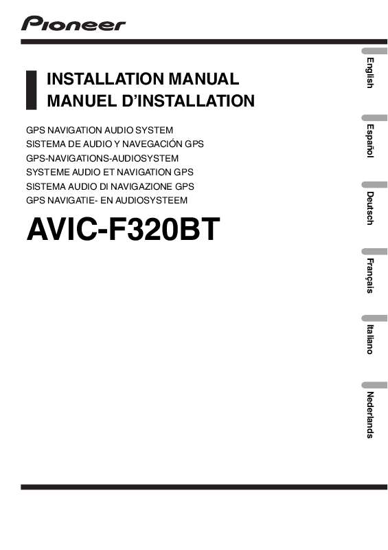 Guide utilisation PIONEER AVIC-F320BT  de la marque PIONEER