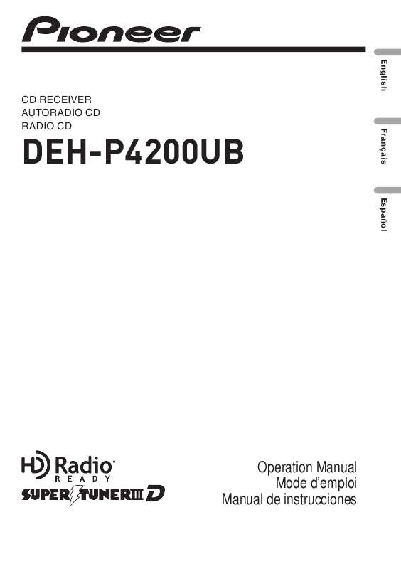 Guide utilisation PIONEER DEH-P4200UB  de la marque PIONEER