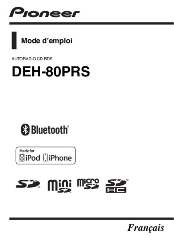 Guide utilisation PIONEER DEH-80PRS  de la marque PIONEER
