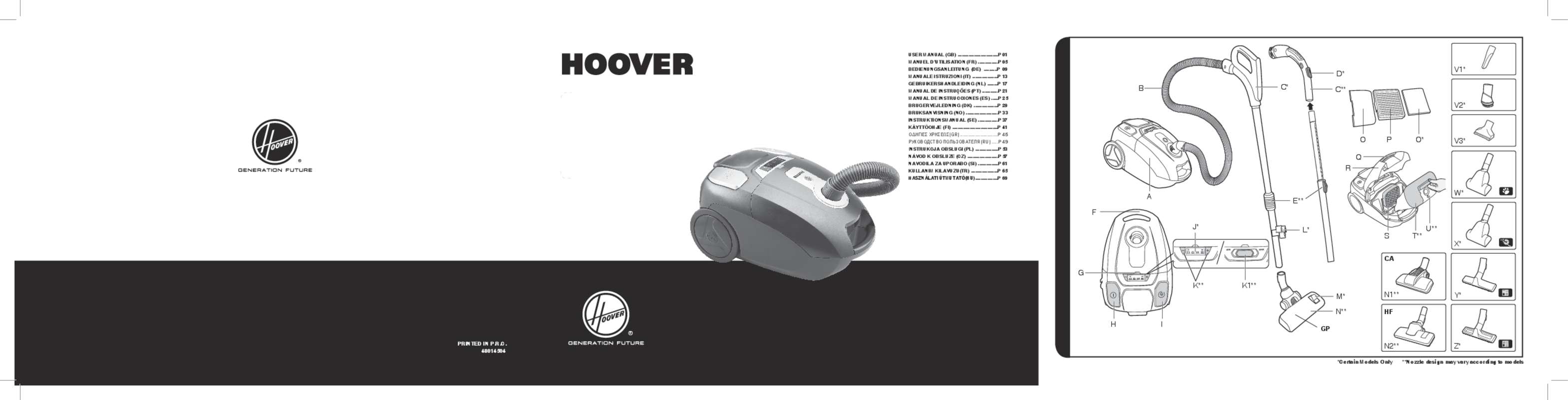 Guide utilisation HOOVER A-CUBED SILENCE de la marque HOOVER