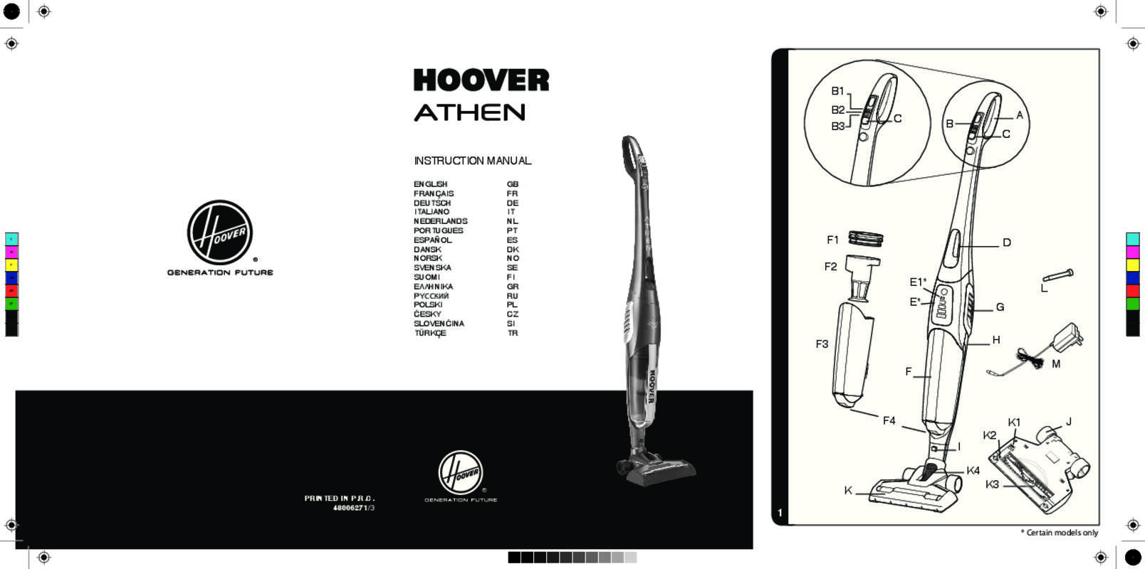 Guide utilisation HOOVER ATHEN ATV264BM 011 de la marque HOOVER
