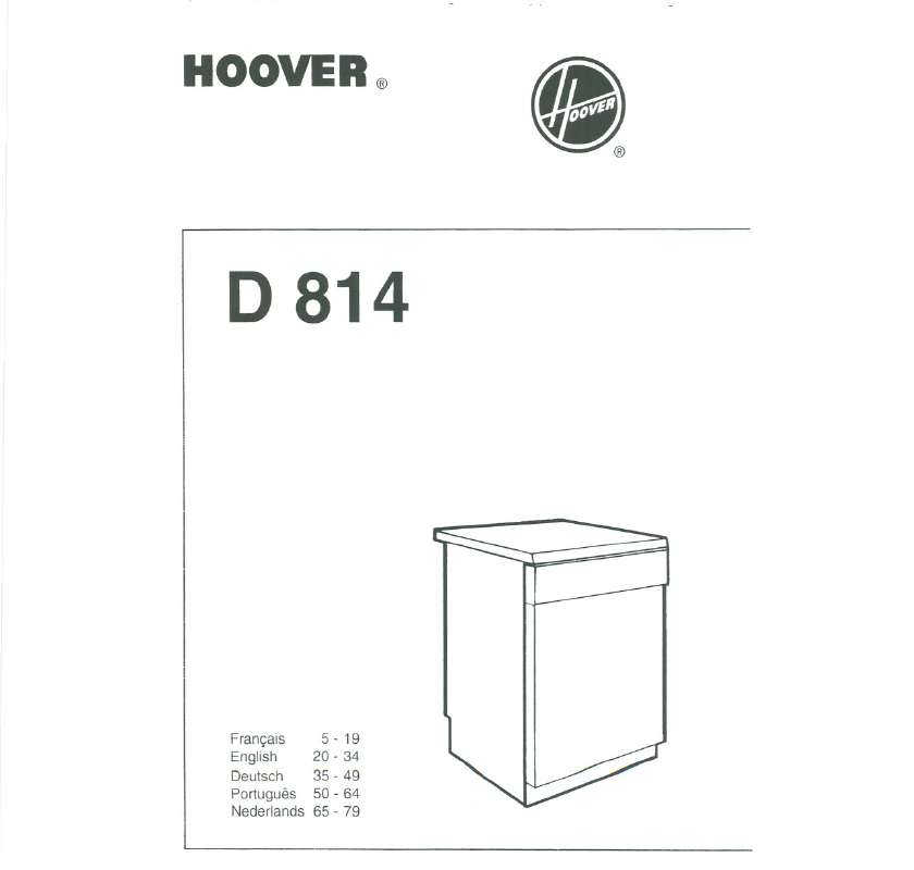 Guide utilisation HOOVER D814 & D 814 de la marque HOOVER