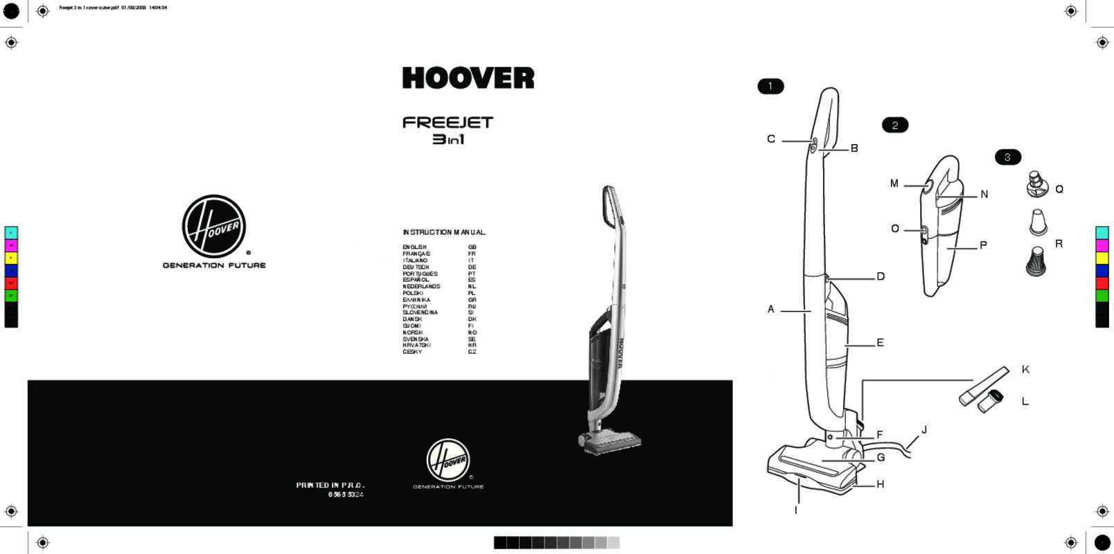 Guide utilisation HOOVER FJ180WV2 FREEJET de la marque HOOVER