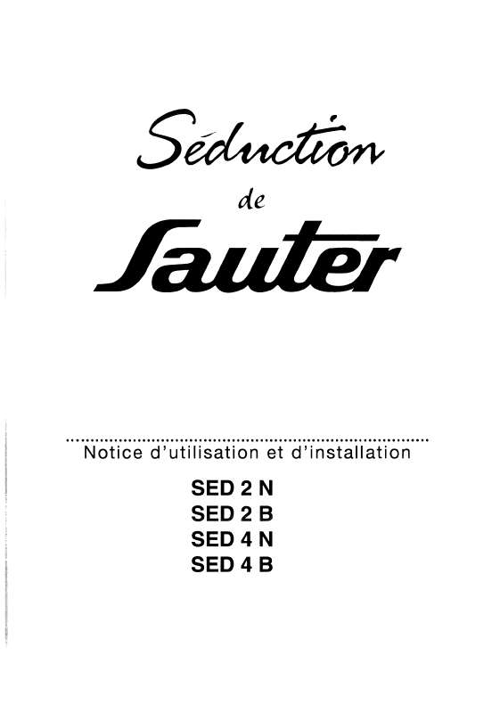 Guide utilisation SAUTER SED2B de la marque SAUTER