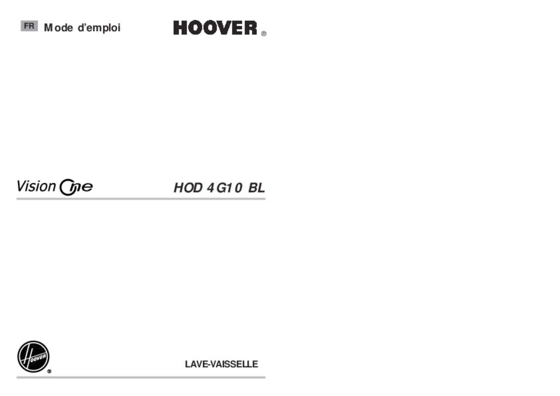 Guide utilisation HOOVER HOD4G10BL de la marque HOOVER