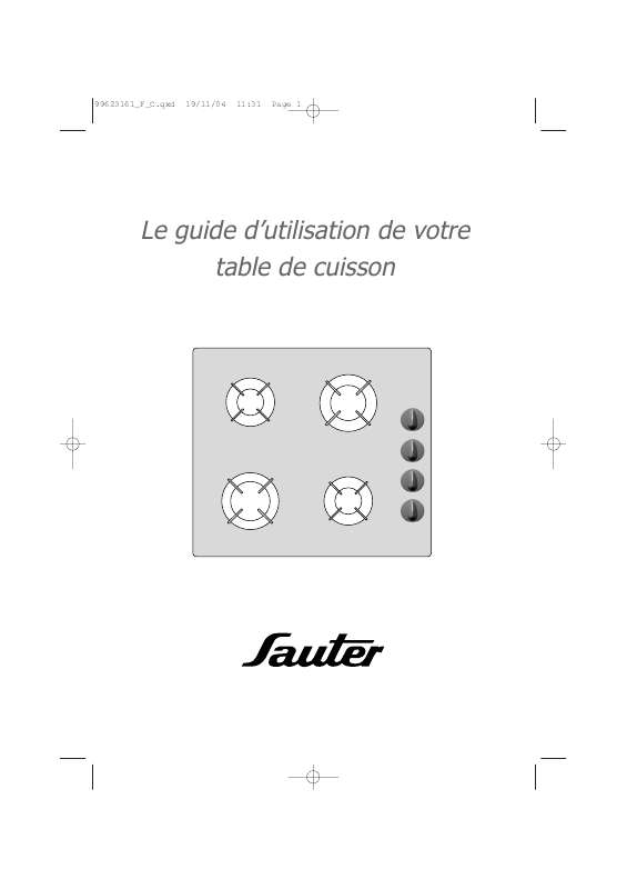 Guide utilisation SAUTER TGV60N de la marque SAUTER