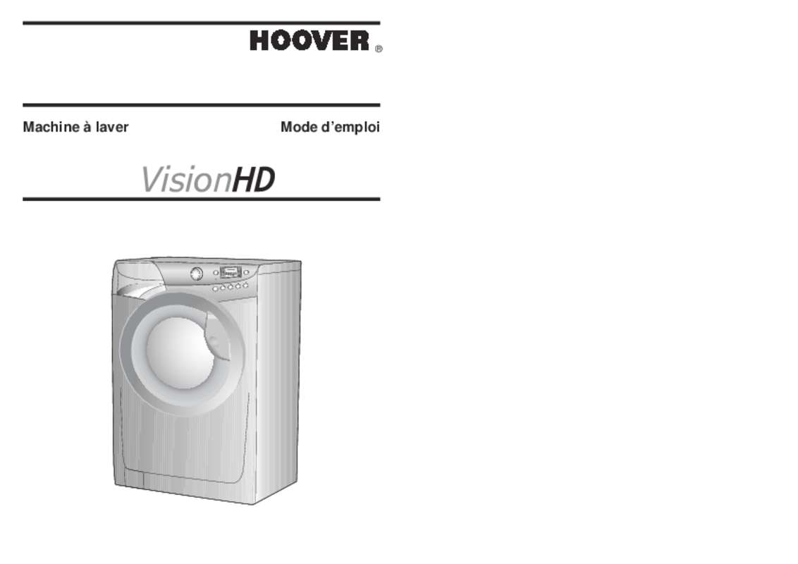 Guide utilisation HOOVER VISION HD 9KG de la marque HOOVER