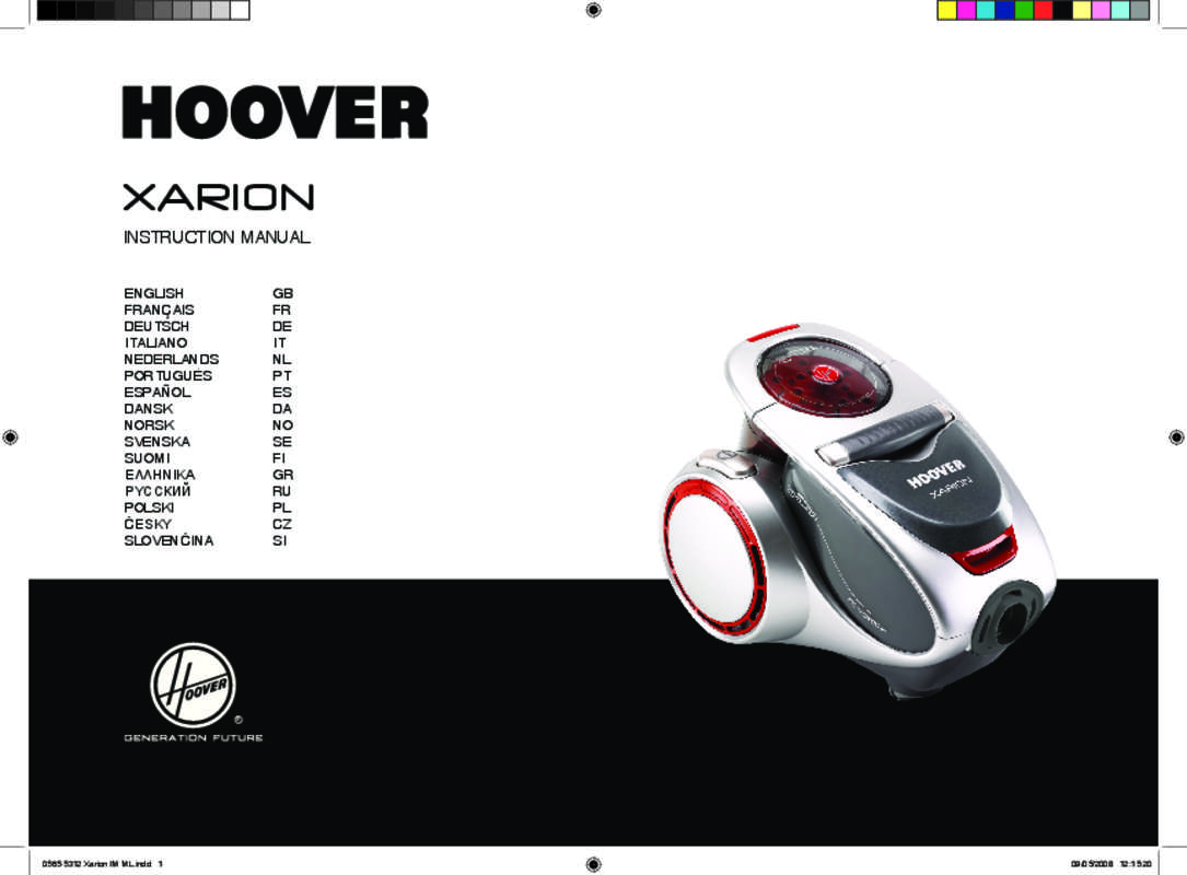 Guide utilisation HOOVER XP81_XP15 XARION de la marque HOOVER