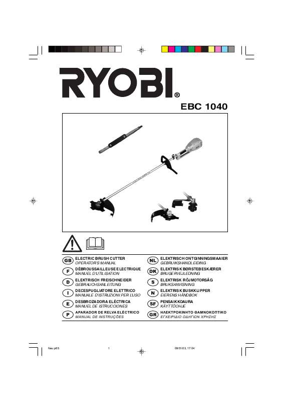 Guide utilisation RYOBI EBC 1040  de la marque RYOBI