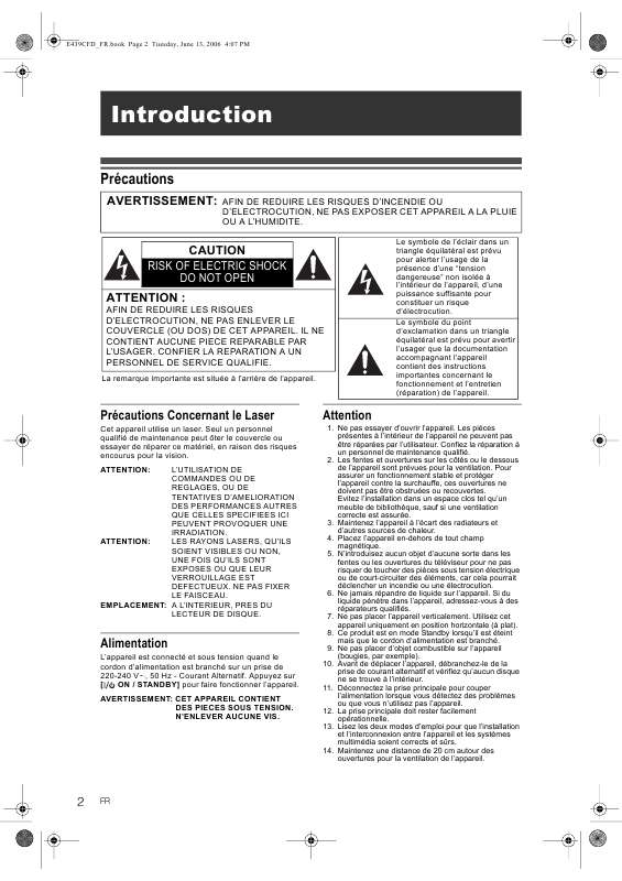 Guide utilisation TOSHIBA RD-XV45  de la marque TOSHIBA