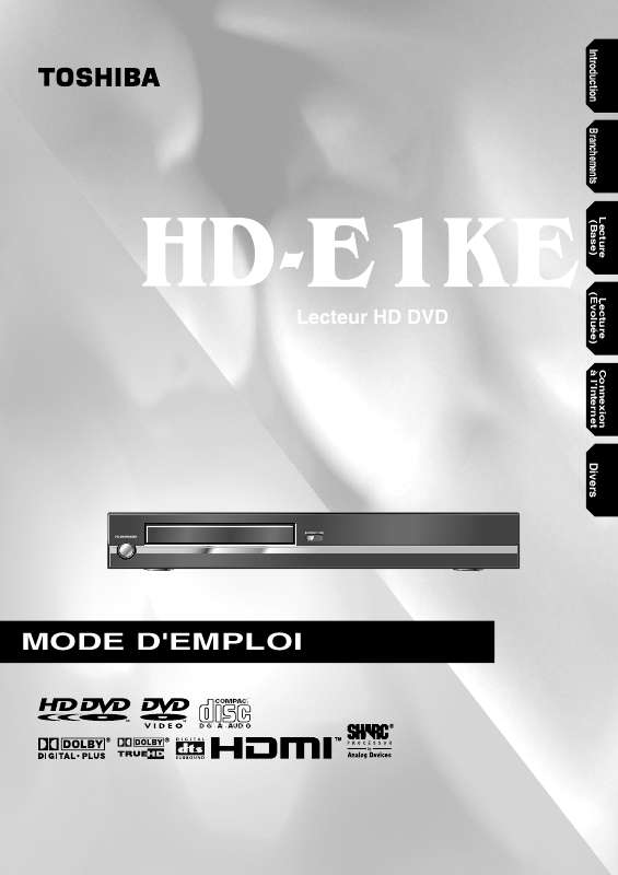 Guide utilisation TOSHIBA HD-E 1KE  de la marque TOSHIBA