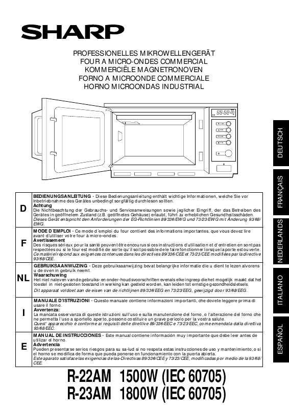 Guide utilisation SHARP R-22AM/23AM de la marque SHARP
