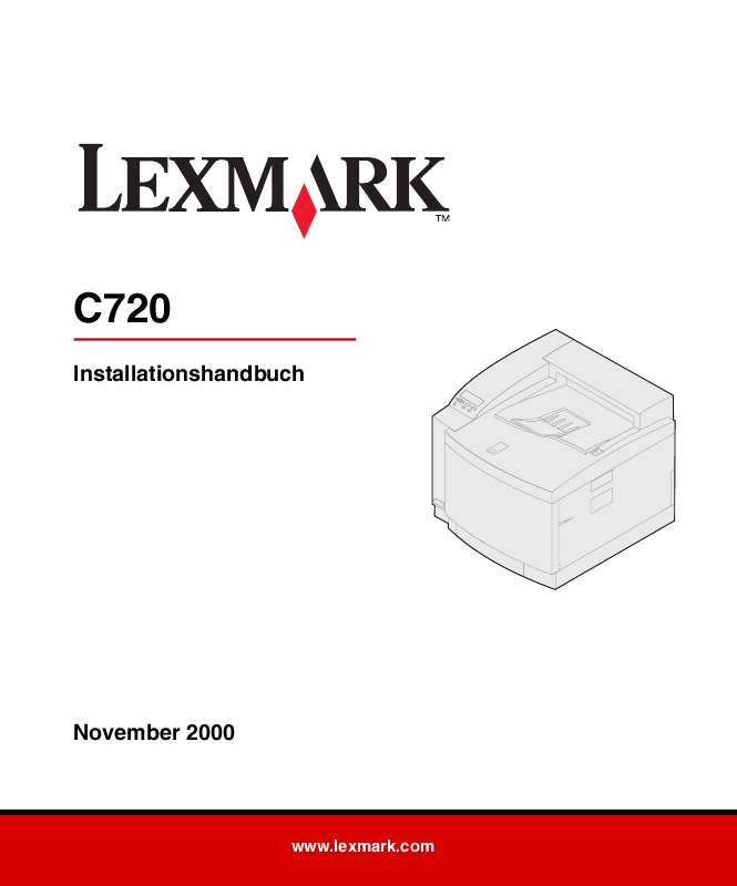 Guide utilisation LEXMARK C720  de la marque LEXMARK