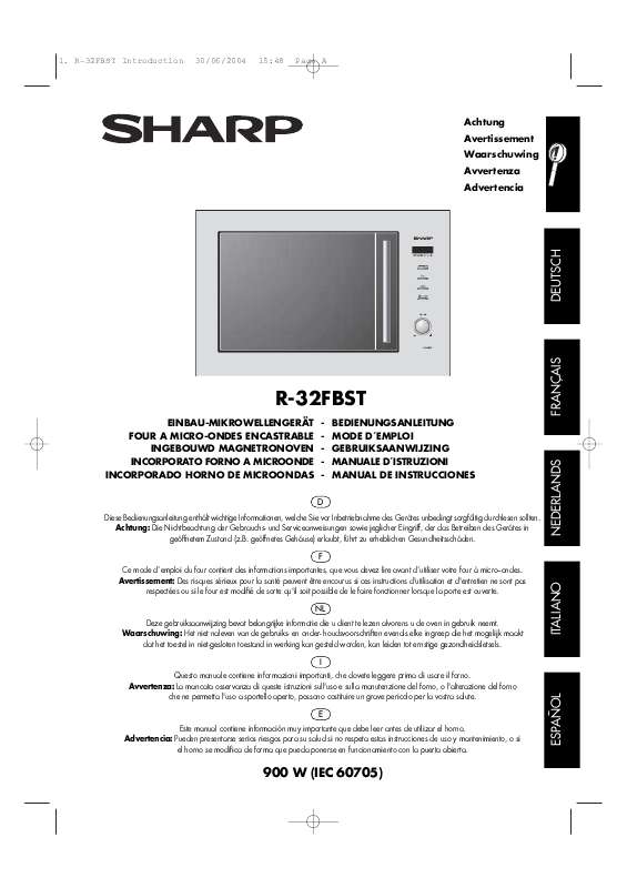 Guide utilisation SHARP R-32FBST de la marque SHARP