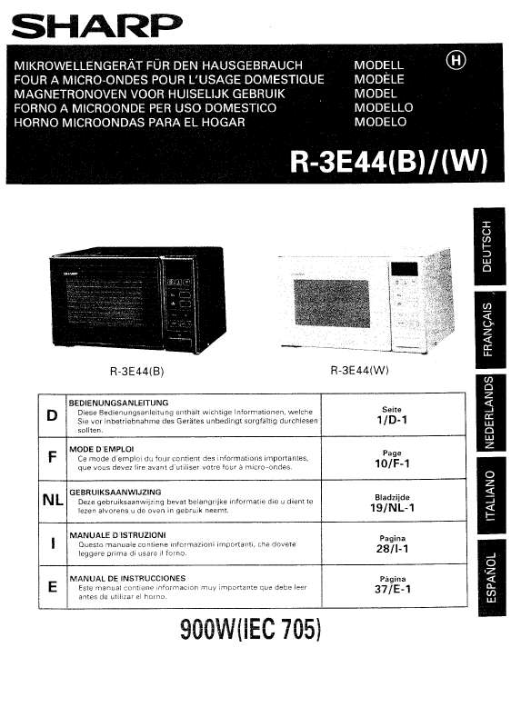 Guide utilisation SHARP R-3E44 de la marque SHARP