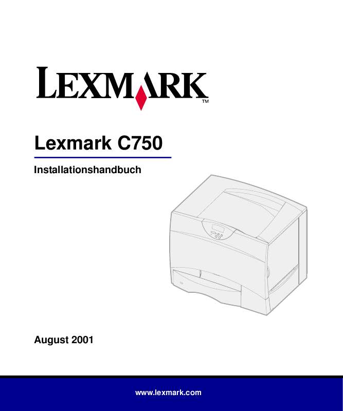 Guide utilisation LEXMARK C750  de la marque LEXMARK