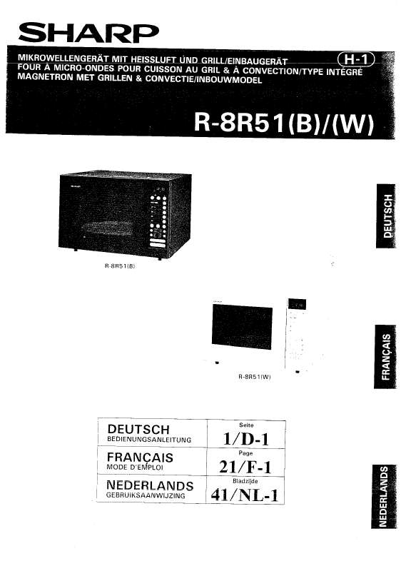Guide utilisation SHARP R-51 de la marque SHARP