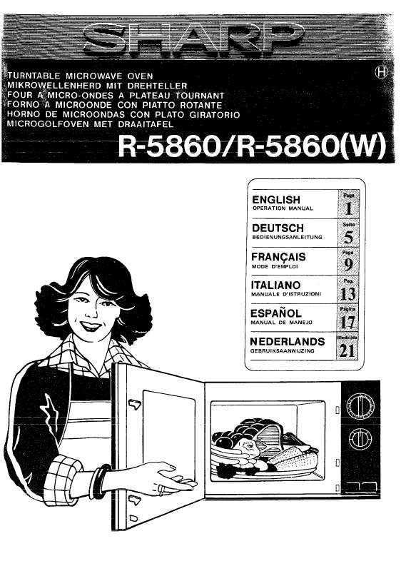 Guide utilisation SHARP R-5860 de la marque SHARP