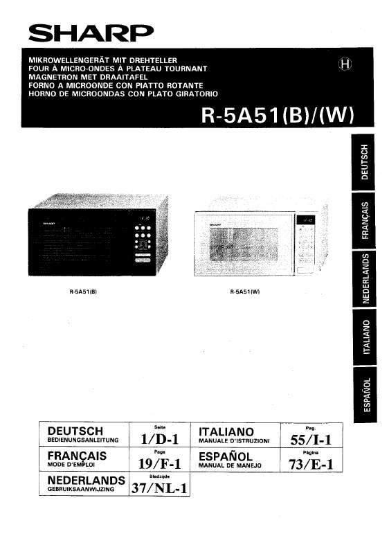 Guide utilisation SHARP R-5A51 de la marque SHARP