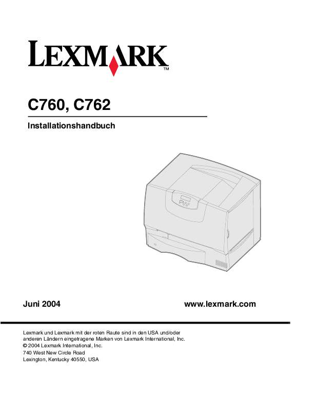 Guide utilisation LEXMARK C760  de la marque LEXMARK