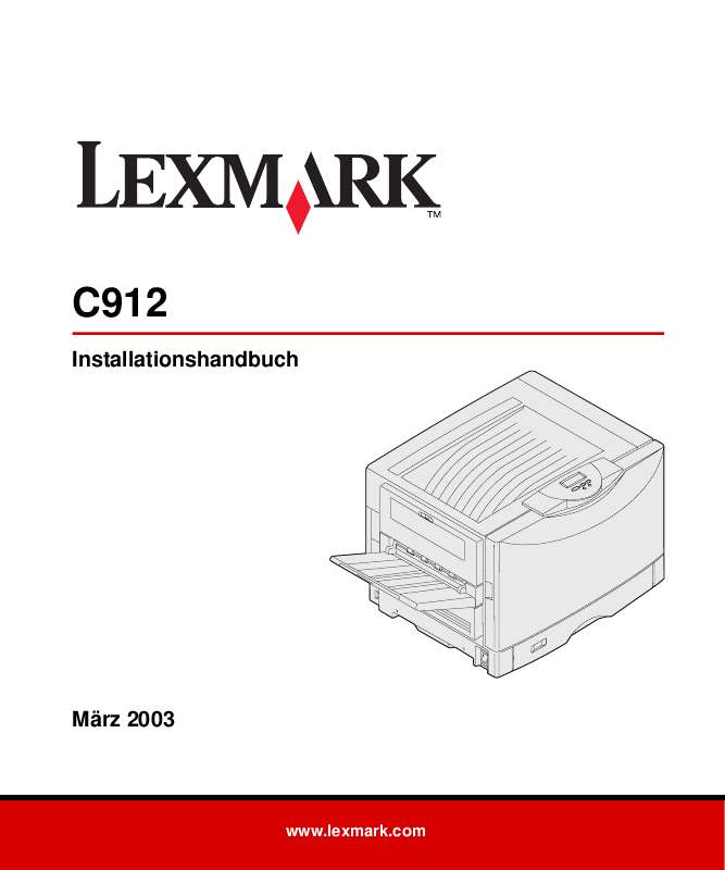 Guide utilisation LEXMARK C912  de la marque LEXMARK