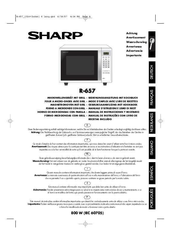Guide utilisation SHARP R-657 de la marque SHARP