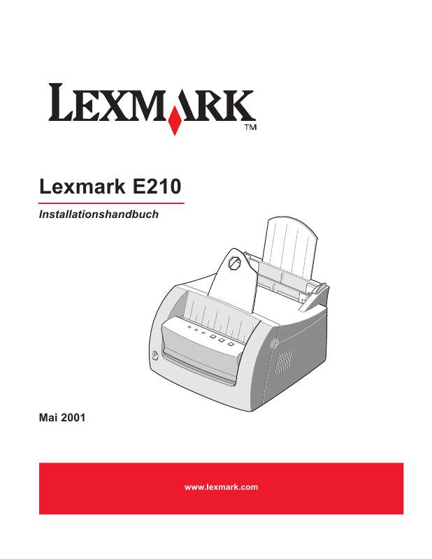 Guide utilisation LEXMARK E210  de la marque LEXMARK