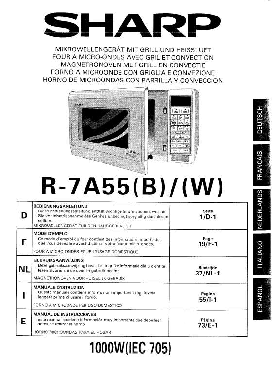 Guide utilisation SHARP R-7A55 de la marque SHARP