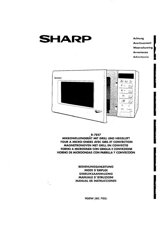 Guide utilisation SHARP R-7E47 de la marque SHARP