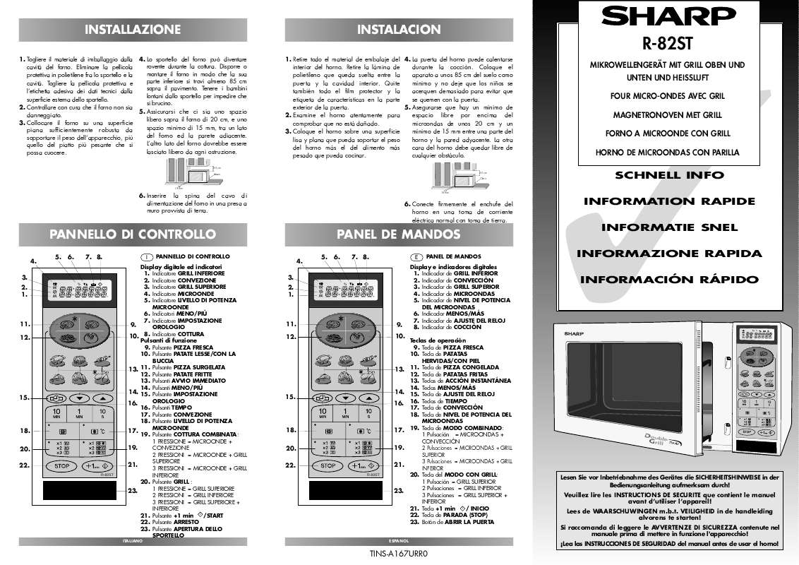 Guide utilisation SHARP R-82ST de la marque SHARP