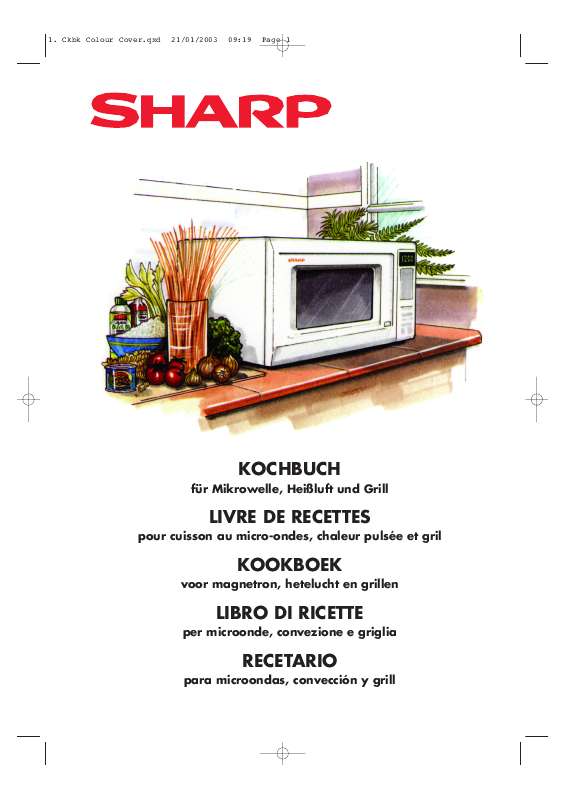 Guide utilisation SHARP R-937  - COOKBOOK de la marque SHARP