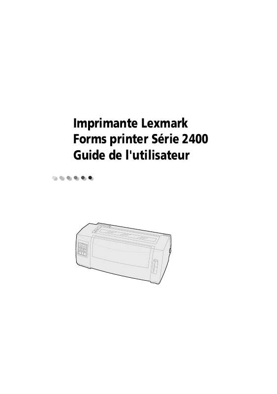Guide utilisation LEXMARK FORMS PRINTER 2400  de la marque LEXMARK