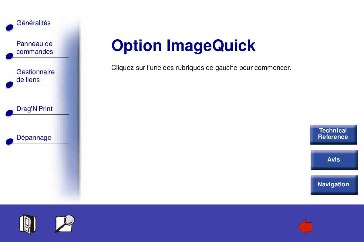 Guide utilisation LEXMARK IMAGEQUICK OPTION  de la marque LEXMARK